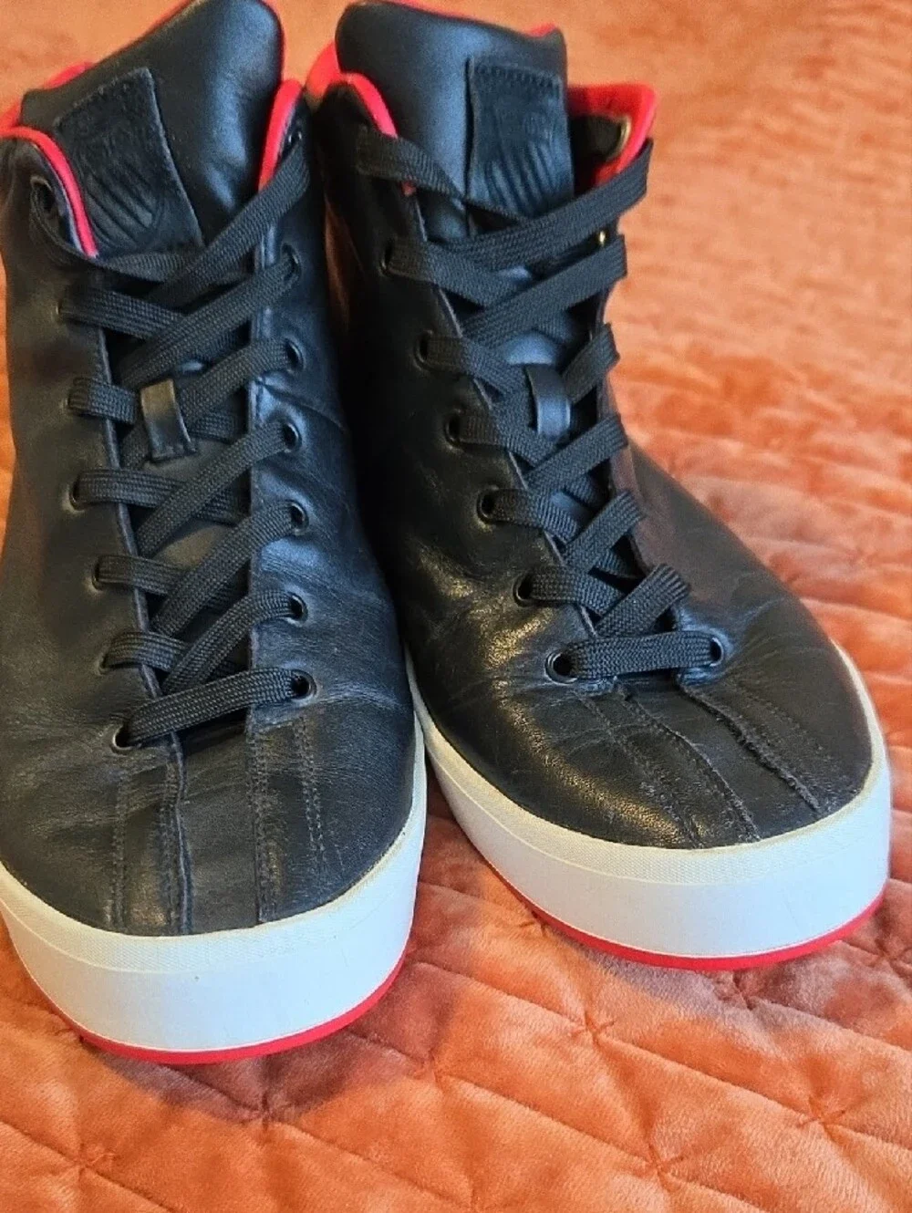 Men's High-Top Leather K-SWISS mens 10 BRED EDITION xlnt.cond. H12-097. unique